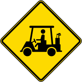 Golf Cart Crossing Sign