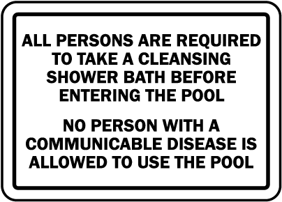 Massachusetts Shower Required Sign