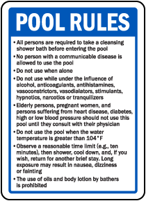 Massachusetts Special Purpose Pool Sign