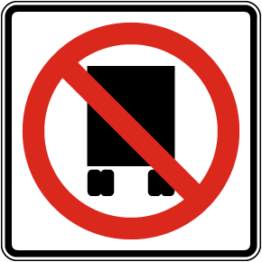 National Network Prohibited Truck Route Sign