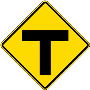 T Intersection Sign