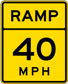 Advisory Ramp 40 MPH Sign