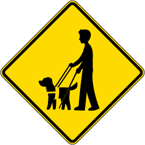 Blind Pedestrian Symbol Sign