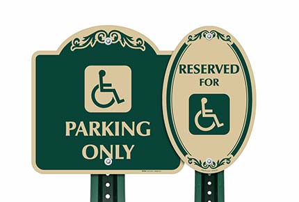 Decorative Handicap Signs
