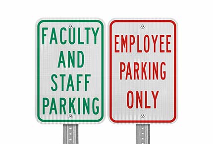 Faculty Parking Signs