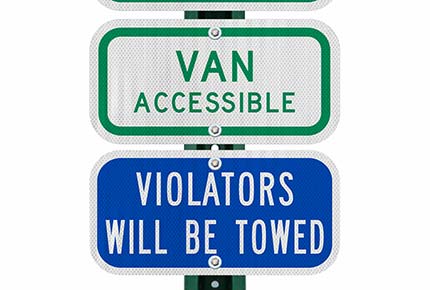 Supplemental Handicap Parking Signs