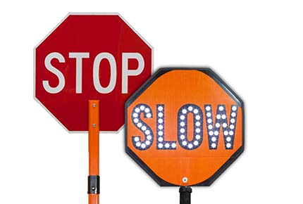 Stop and Slow Signs and Paddles