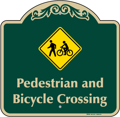 Pedestrian & Bicycle Crossing Sign