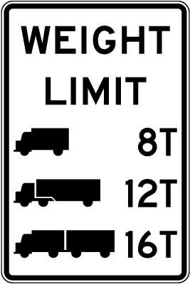 Truck Weight Limit Sign