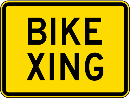Bike Xing Sign