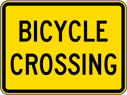 Bicycle Crossing Sign