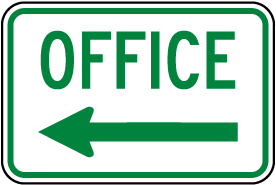 Office (Left Arrow) Sign
