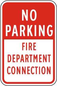 No Parking FDC Sign