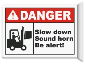 2-Way Slow Down Sound Horn Sign