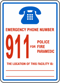 Connecticut Emergency Phone Sign
