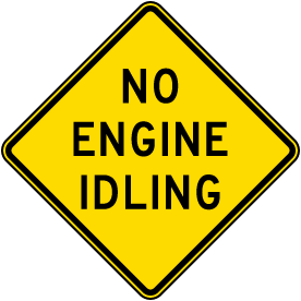 No Engine Idling Sign
