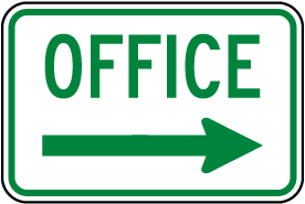 Office (Right Arrow) Sign