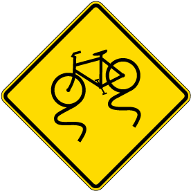 Bicycle Surface Condition Sign