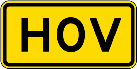 HOV Sign