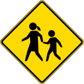 Children Crossing Symbol Sign