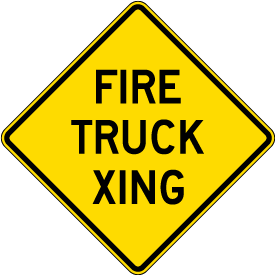 Fire Truck Xing Sign