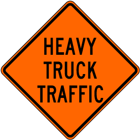 Heavy Truck Traffic Rigid Sign