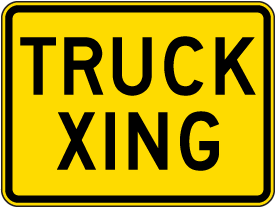 Truck Xing Sign