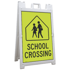 School Crossing Sandwich Board Sign