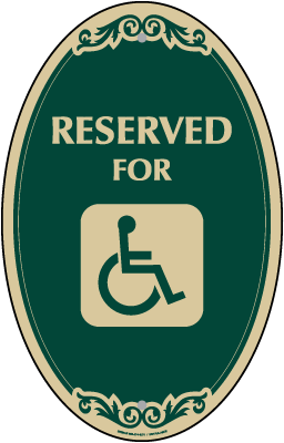 Accessible Reserved Parking Sign - DS179A