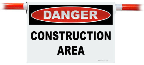 Danger Construction Area Sign