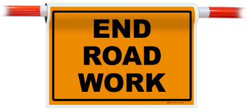 End Road Work Sign