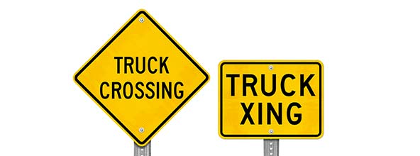 Truck Crossing Signs