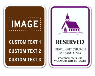 Custom Reserved Parking Sign with Image