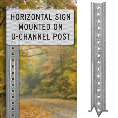 Lightweight  Galvanized Sign Post – Direct Sign Mounting