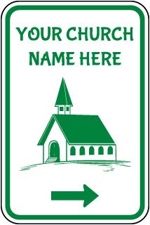 Custom Church Parking Sign