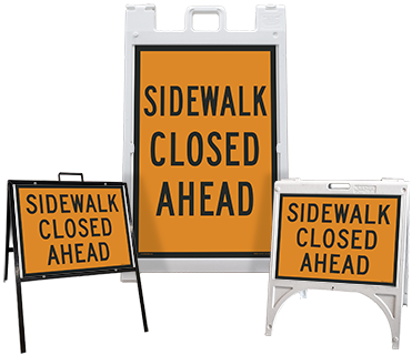 Sidewalk Closed Ahead Sandwich Board Sign