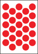 3/4" Diameter Vinyl Stick-on Red Circles