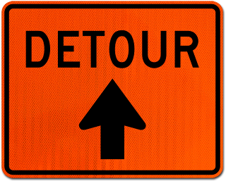 Detour Sign (Up Arrow)