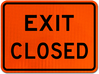 Exit Closed Sign