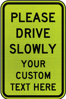 Custom Pedestrian Crossing Sign - Text Only