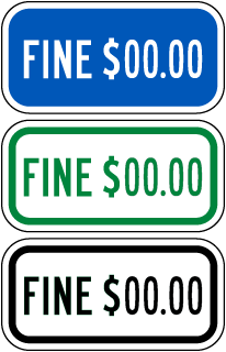 Custom Handicap Fine Sign