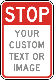 Vertical - Custom Stop Sign