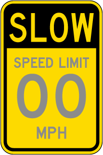 Custom Slow Speed Limit Signs