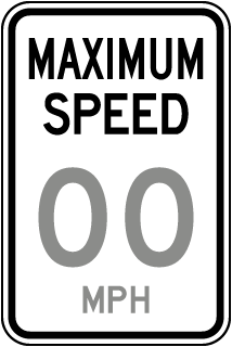 Maximum Speed Limit Sign