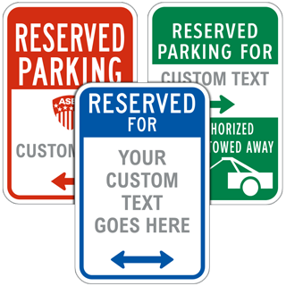 Custom Reserved Parking Sign Red Border