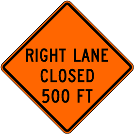 LANE CLOSED 交通標識 USA 看板 アメリカン 雑貨 Order Lane Closed Signs, Ships Fast