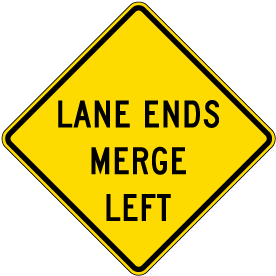 Lane Added Street Sign