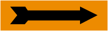 Orange/Black Arrow Label