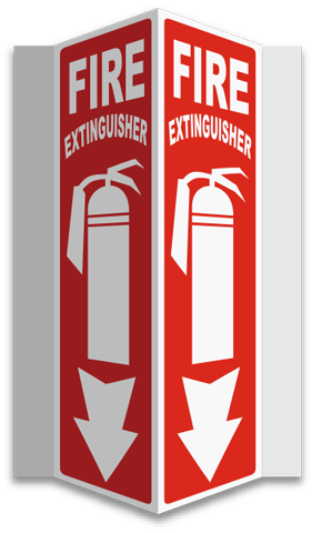 3-Way Fire Extinguisher Sign