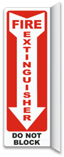 Fire Extinguisher Do Not Block 2-Way Sign